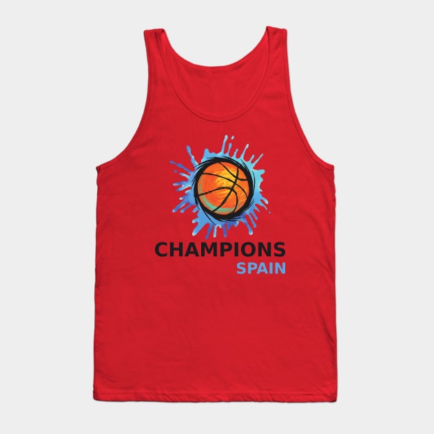 Spain - Basketball World Champion Tank Top by FarStarDesigns